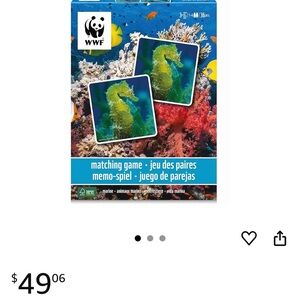 BNIB WWF World Wildlife Fund Memo Matching Card Game for Adults and Kids 3+